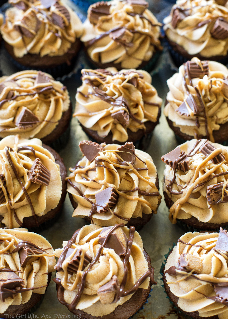 Peanut Butter Cupcakes With Creamy Frosting